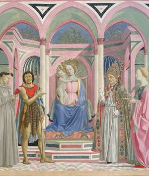 Madonna and Child enthroned with St. Francis, John the Baptist, St. Zenobius and St. Lucy