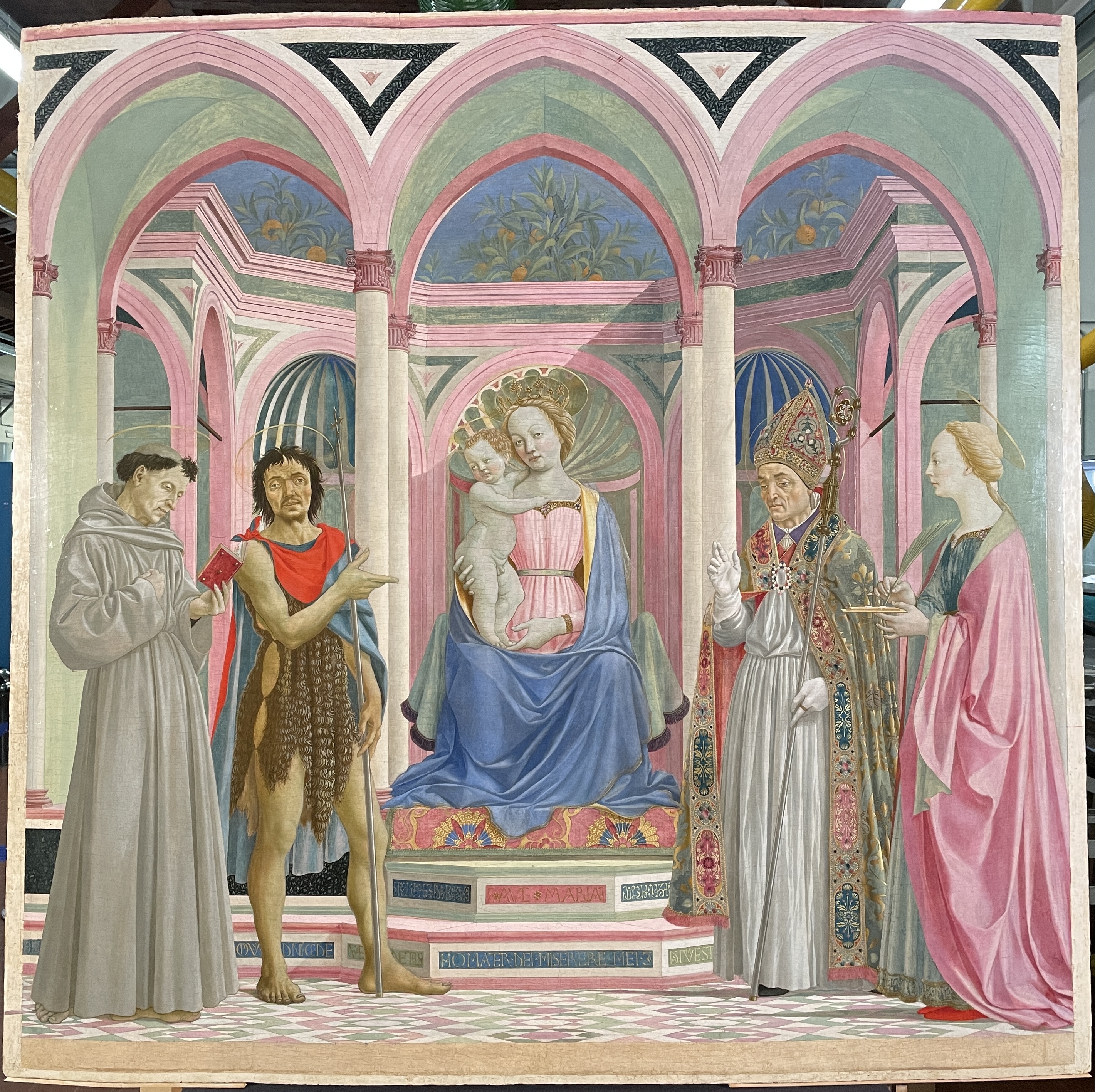 Madonna and Child enthroned with St. Francis, John the Baptist, St. Zenobius and St. Lucy