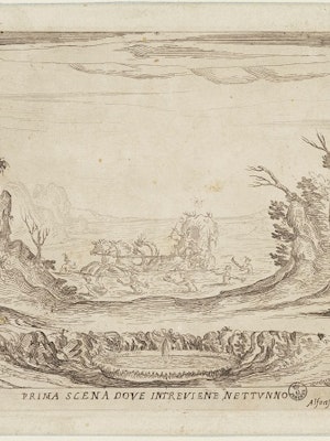 The Liberation of Ruggiero from the island of Alcina. First scene in which Neptune intervenes