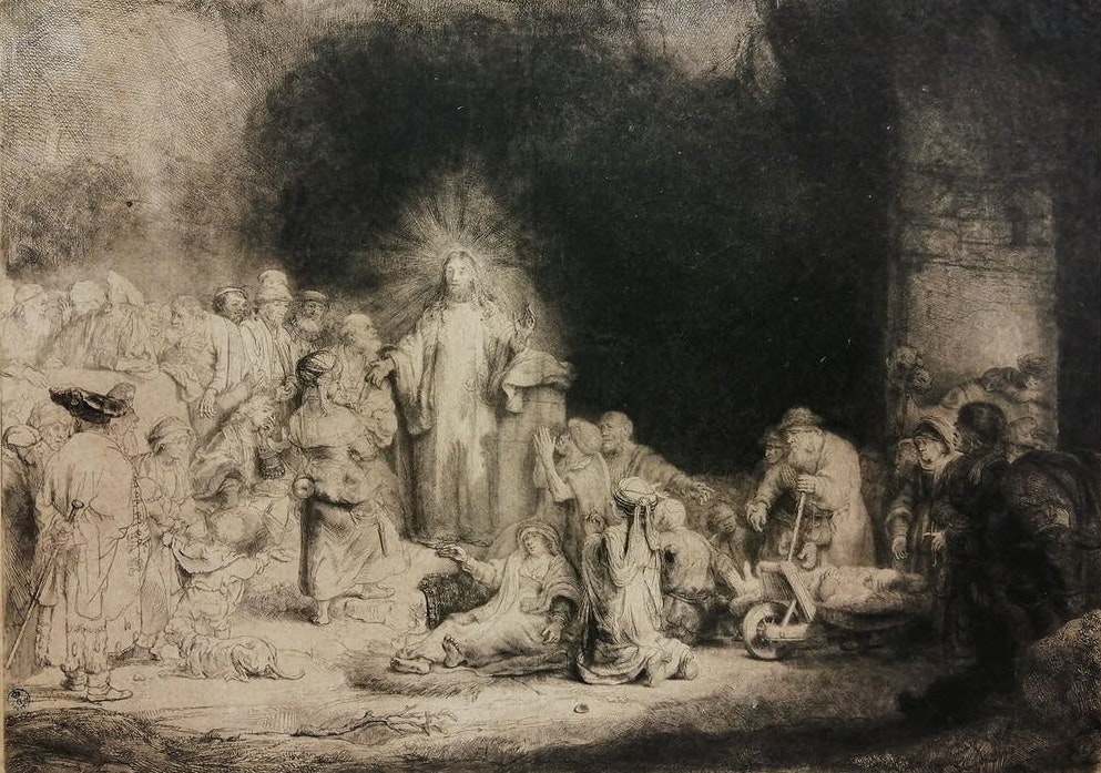 Christ healing the sick (“The hundred florin print”)