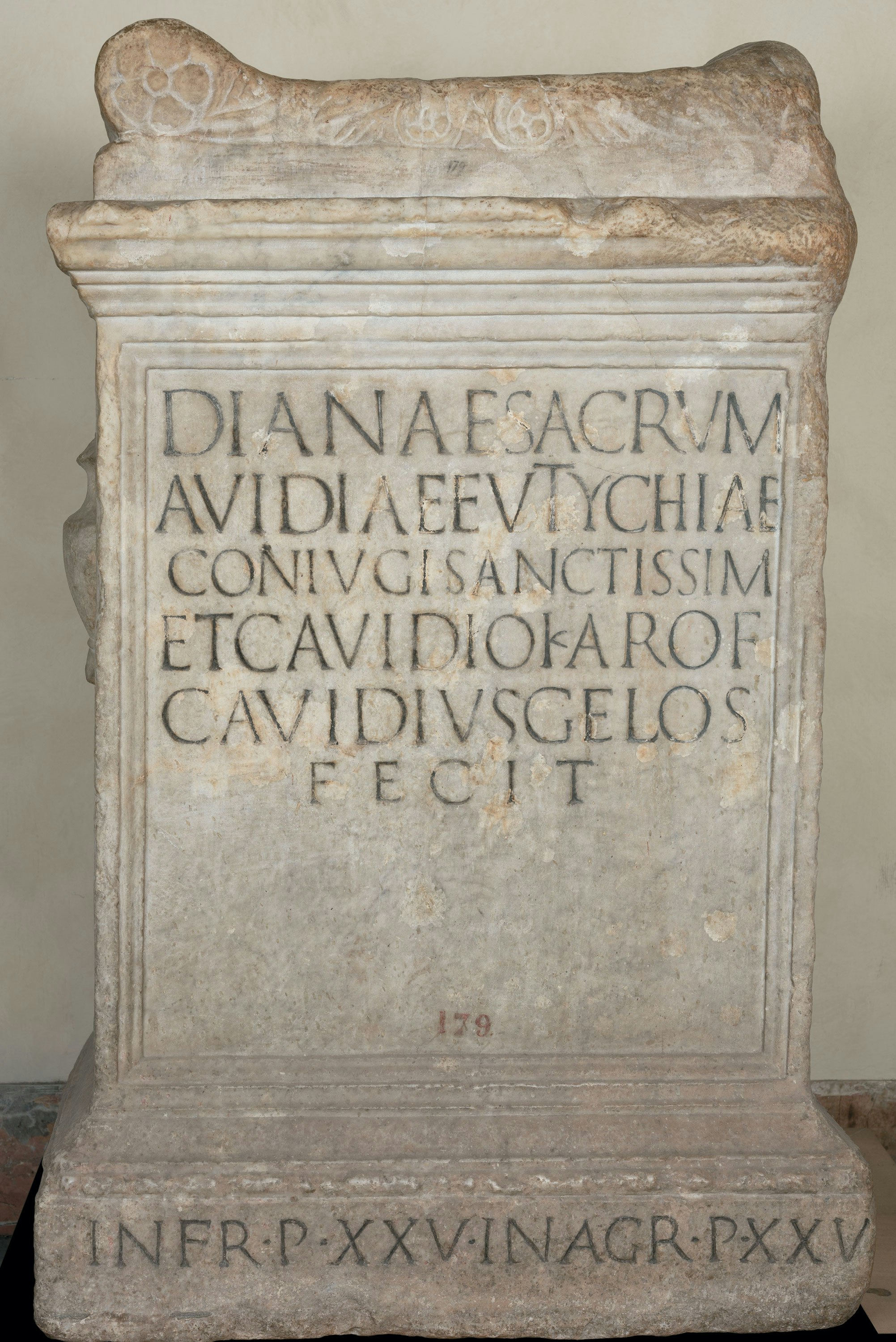 Altar in honour of Avidia Eutychia and her son