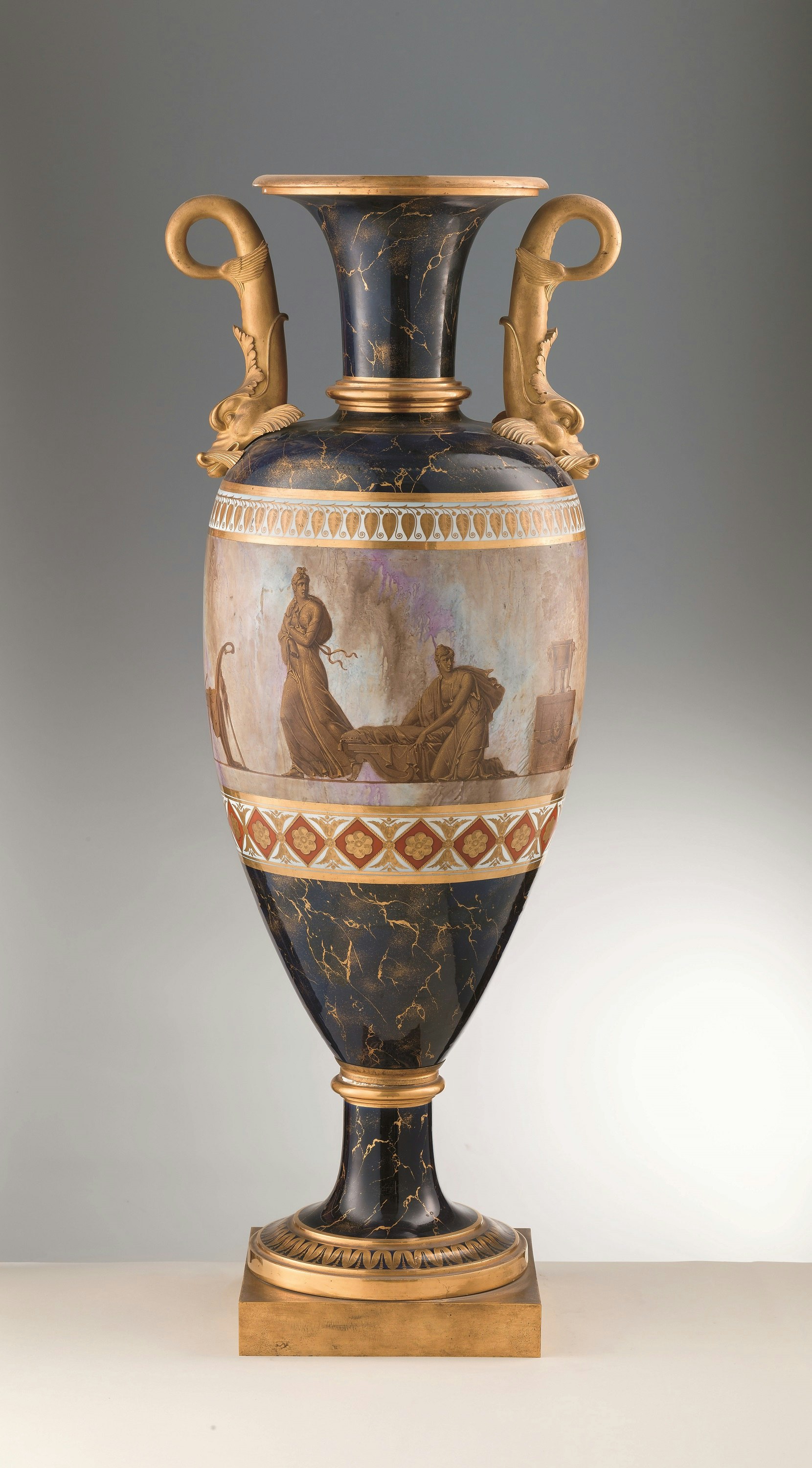Pair of spindle-shaped vases