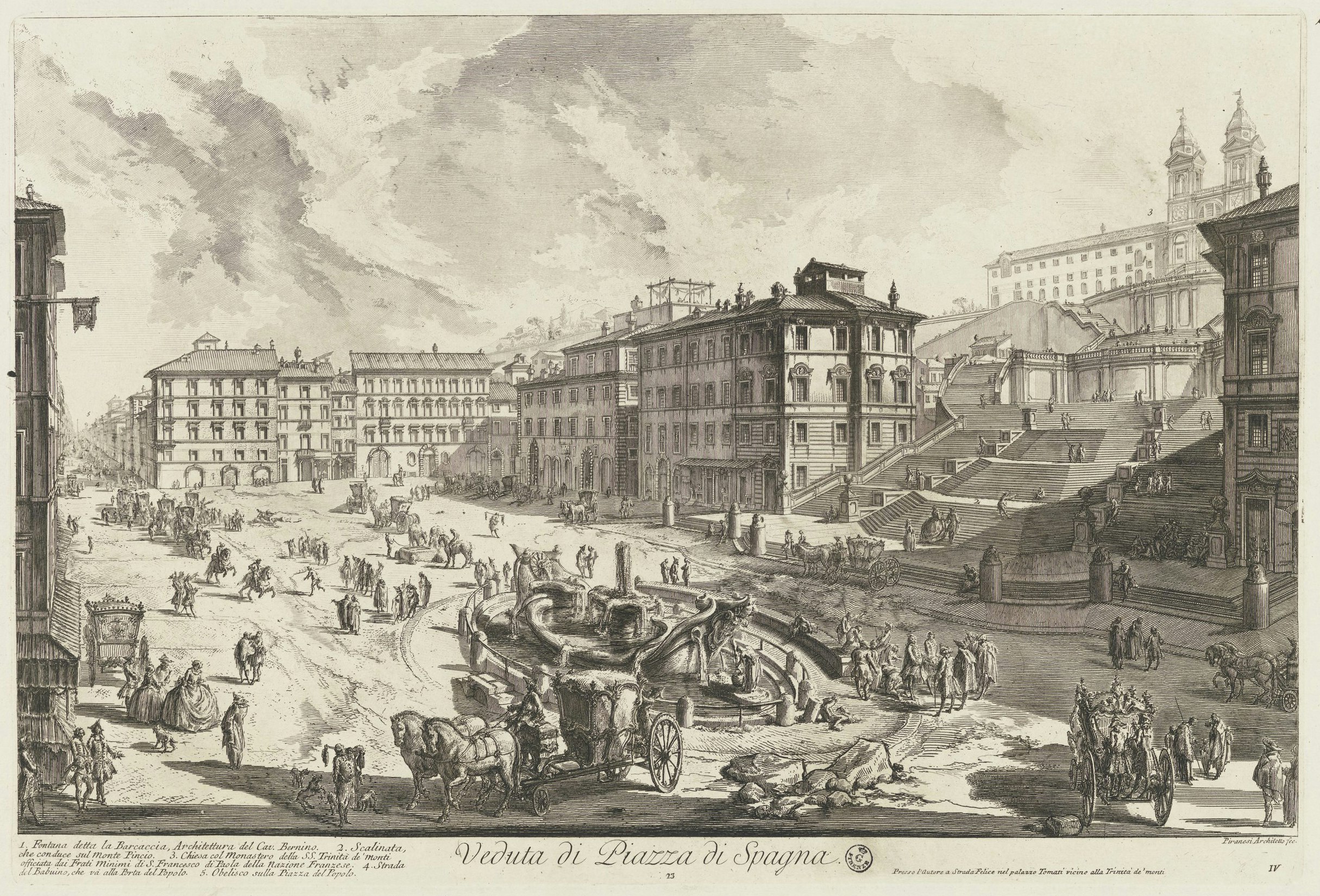Veduta di Piazza di Spagna, in ‘Le Vedute di Roma’