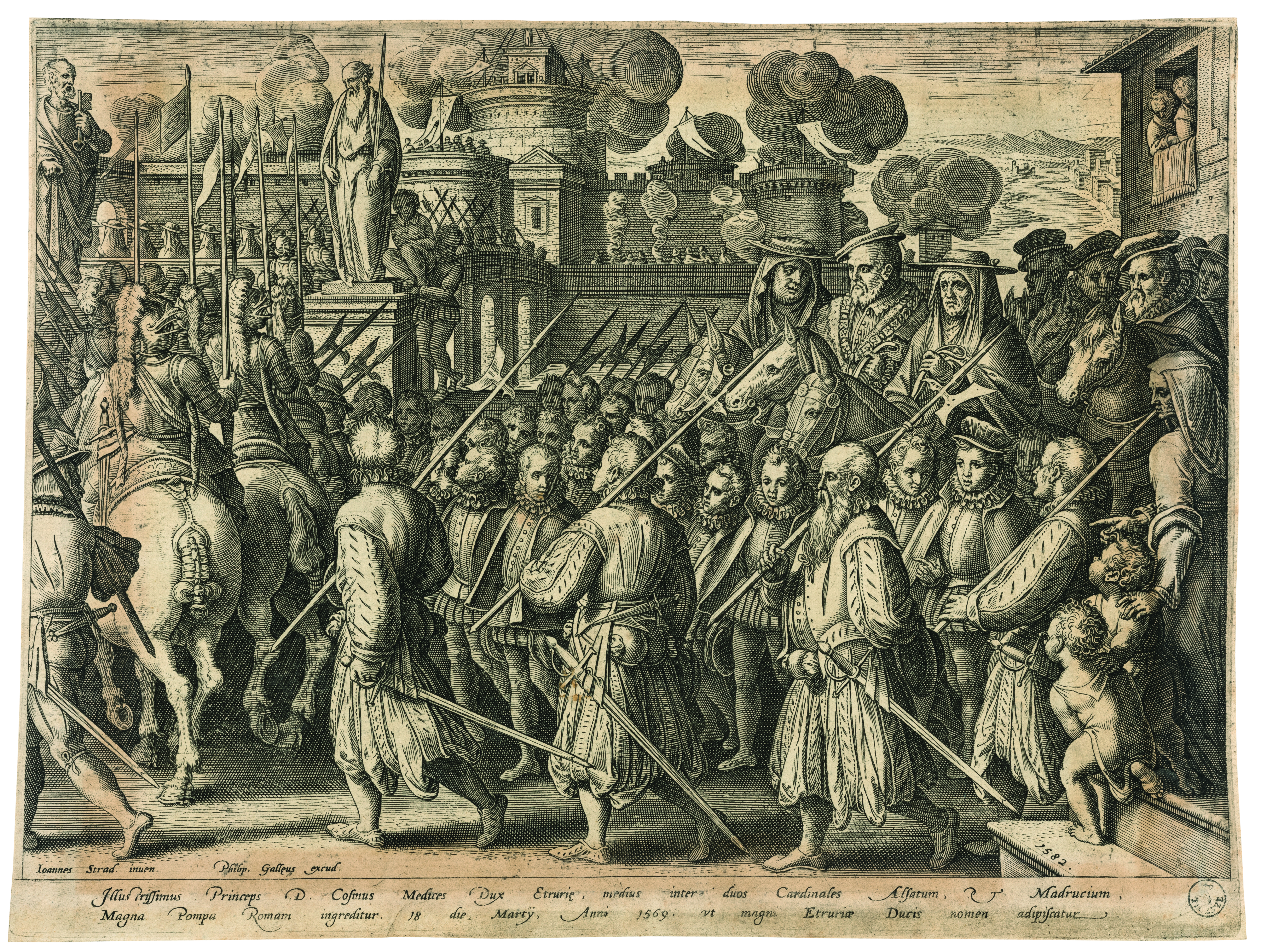 Cosimo I de' Medici's army of Lancers  at the Uffizi