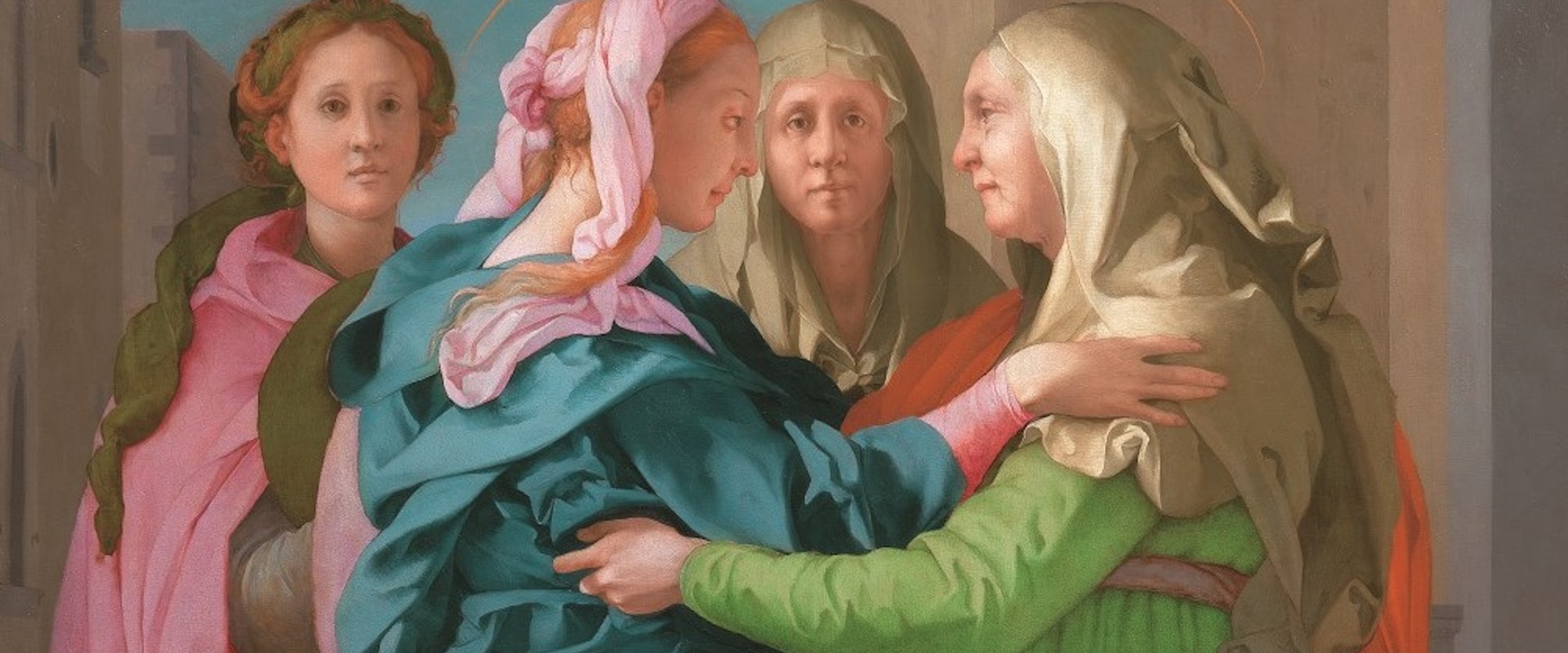 The Visitation by Pontormo still on display at Pitti Palace
