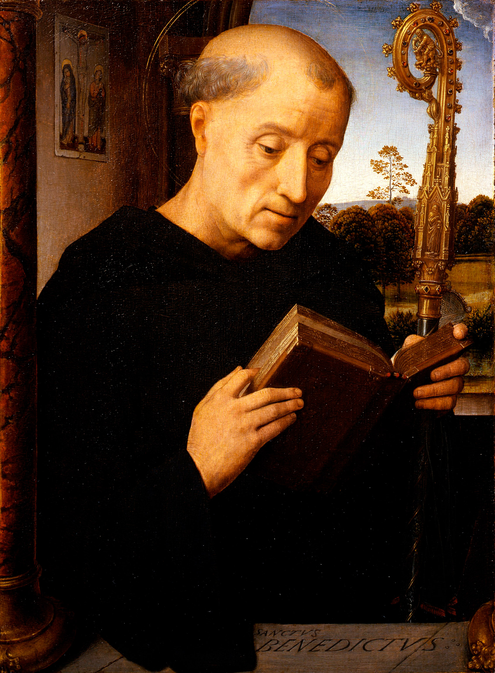 Hans Memling. Portrait of a young man praying from the Thyssen-Bornemisza National Museum