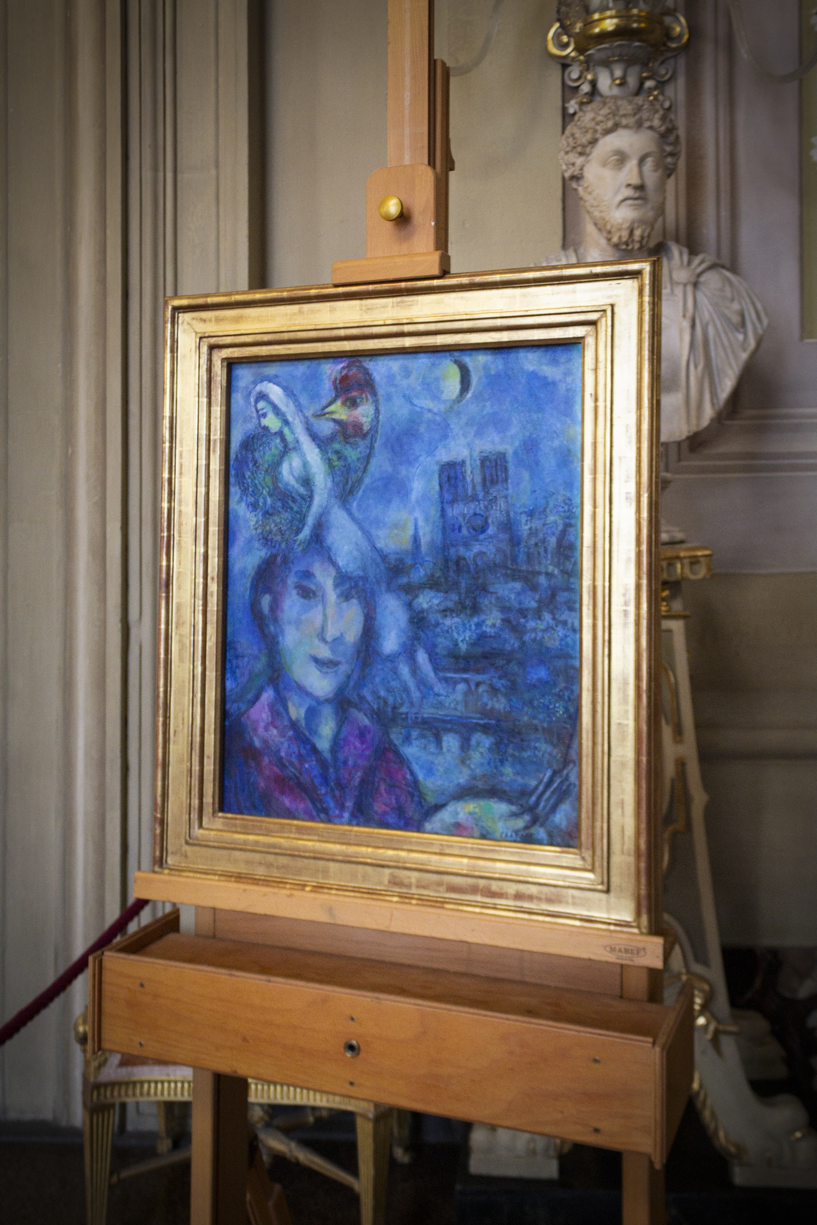 Gli Uffizi per Notre Dame, l'autoritratto di Chagall con la raffigurazione della Cattedrale esposto a Palazzo Pitti