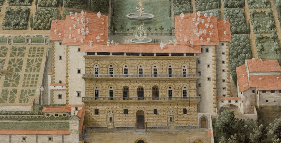 The original layout of Pitti Palace