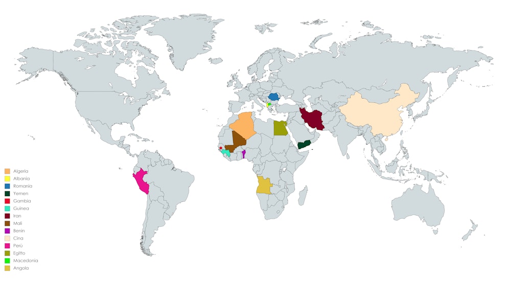 Countries and languages involved in the project