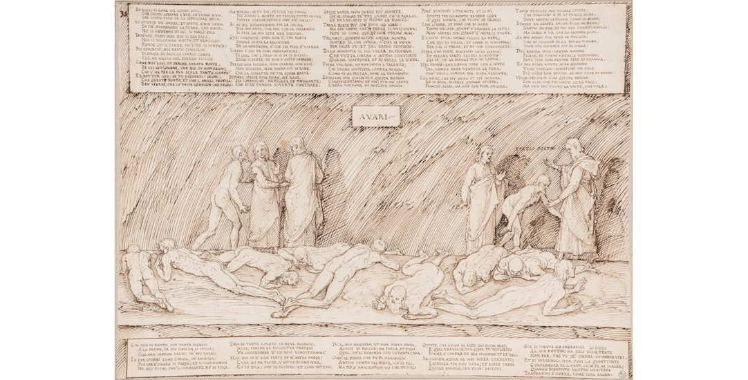 Fifth circle. The Avaricious and Prodigals. The Poet Statius