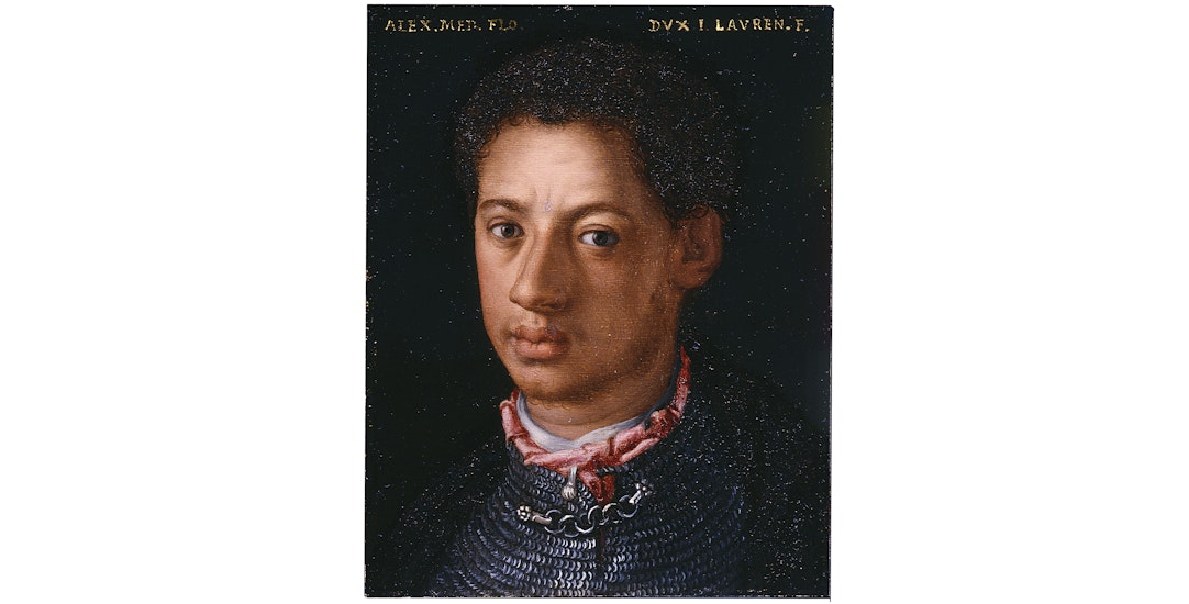 Portrait of Alessandro de’ Medici by Vasari in conversation with his Portrait by Bronzino