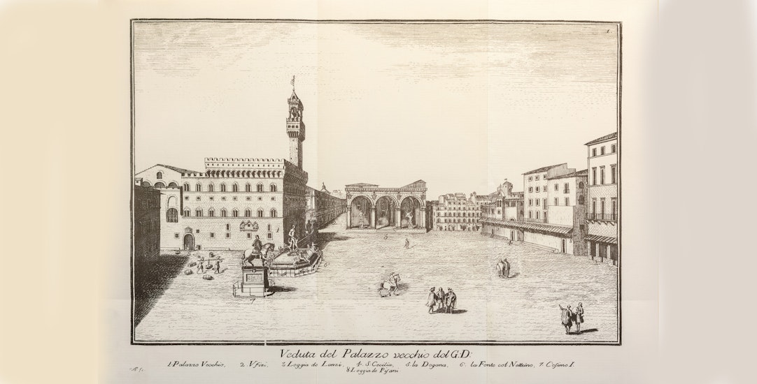 View of Palazzo Vecchio (from G. Richa, Notizie istoriche… cit., vol. II)