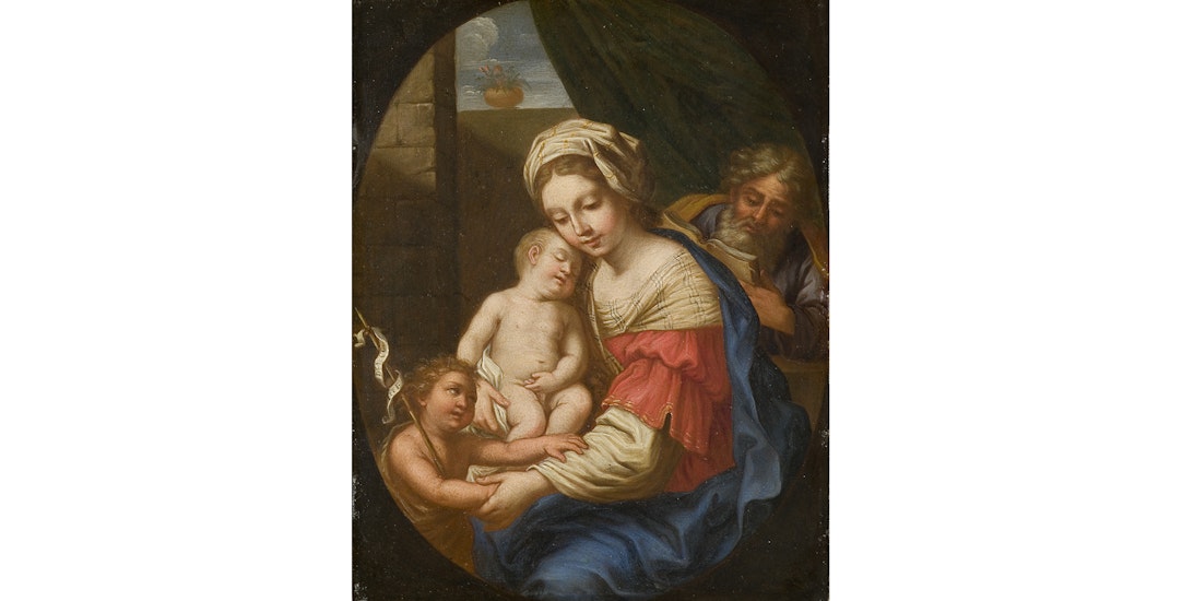 Elisabetta Sirani (Bologna, 1638-1665) (?) Sacra Famiglia con San Giovannino