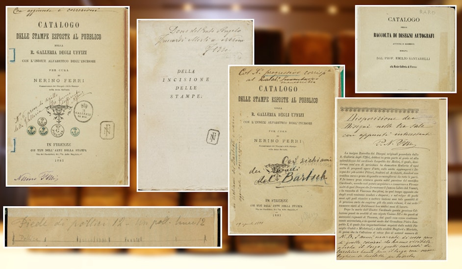 Ferri’s copies of the catalogues: his irreplaceable “working tools”