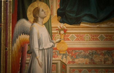 Giotto, Maestà Ognissanti (angelo)